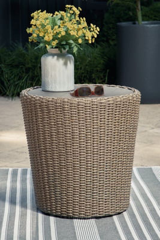 Beige Outdoor End Table W105