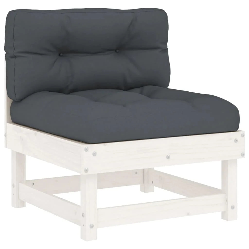 White Solid Wood Pine Sofa with Cushions Z7209