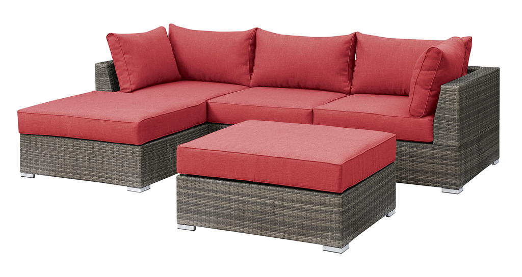 5 Pcs Modular Sofa Set Light Gray I101