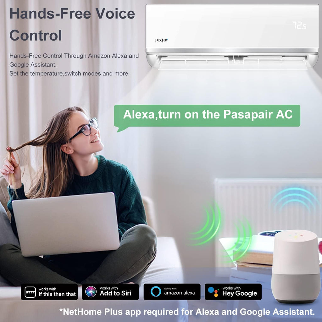 12,000 BTU WiFi Enabled Ductless Mini Split Air Conditioner T60607