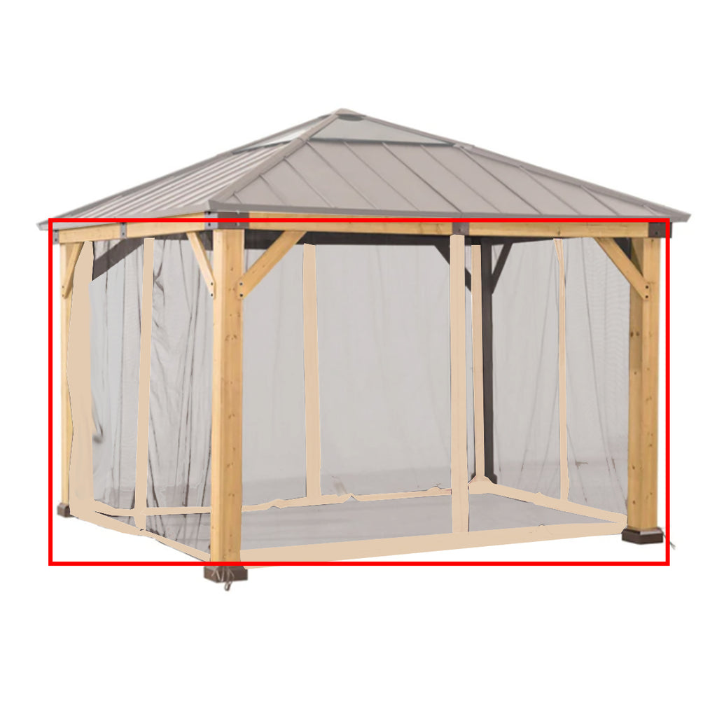 Replacement Mosquito Netting Set for Hard Top Gazebo I578