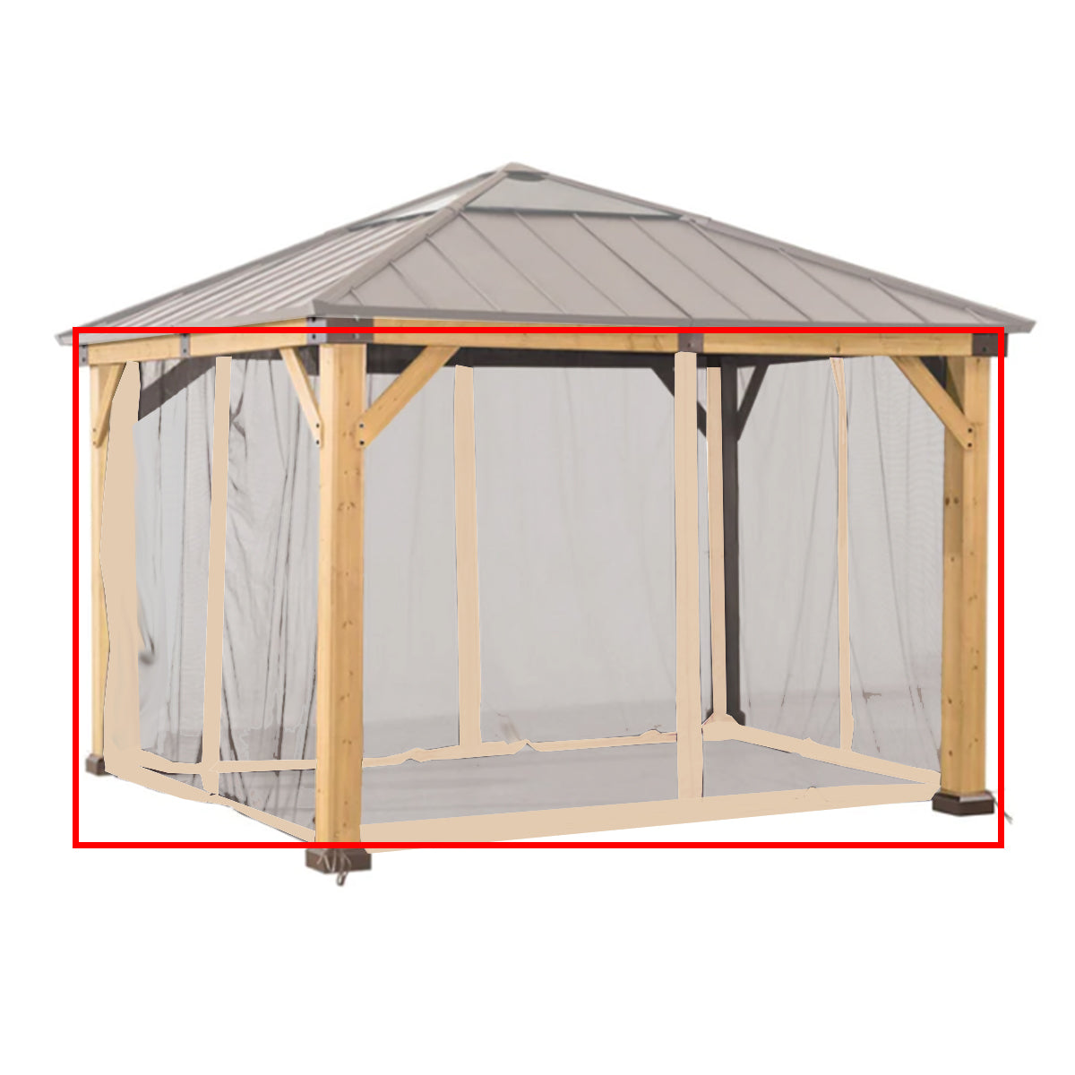 Replacement Mosquito Netting Set for Hard Top Gazebo I578