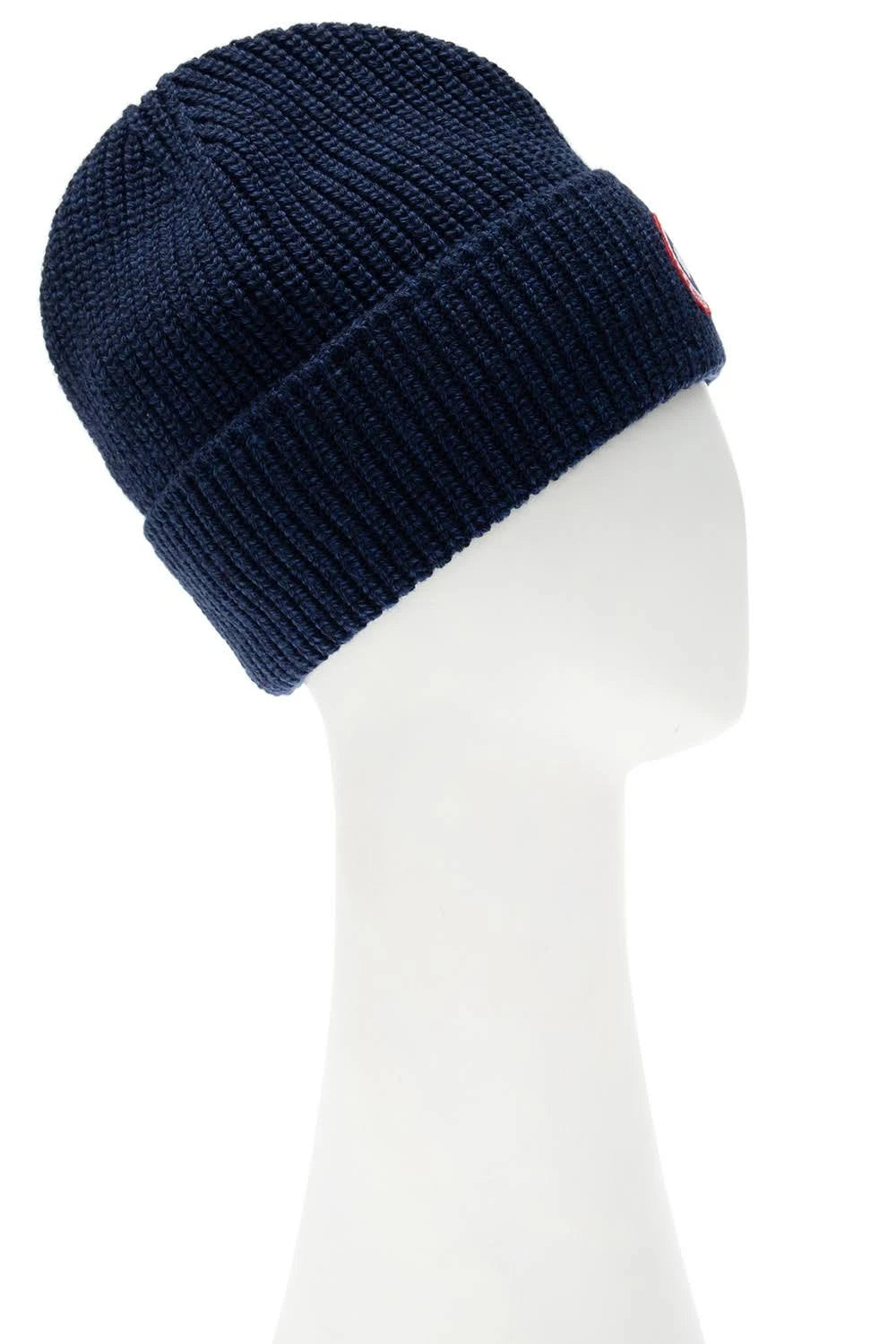 Blue Ribbed Toque Beanie L886331