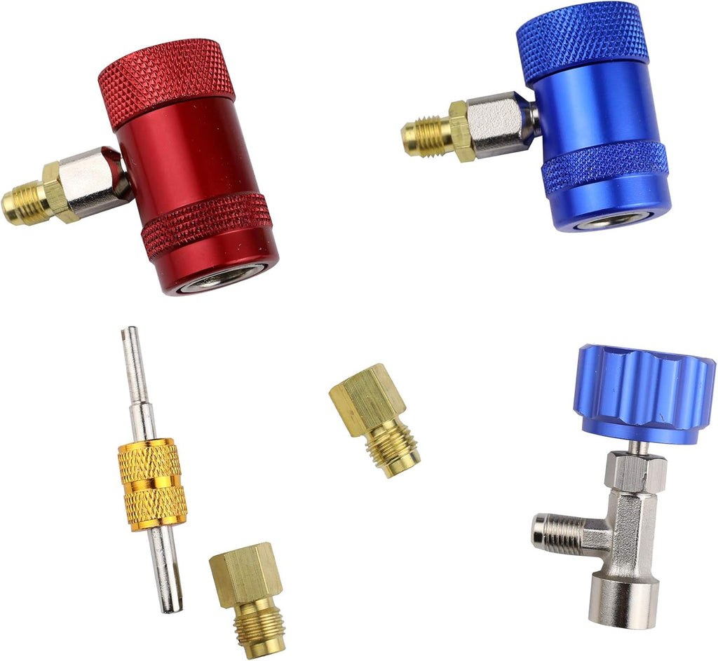 R1234YF A/C Adapter with Can Tap and Valve Core Remover Kit R889