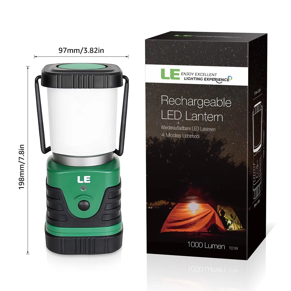 LED Camping Lantern Rechargeable 1000LM 4400mAh X11619