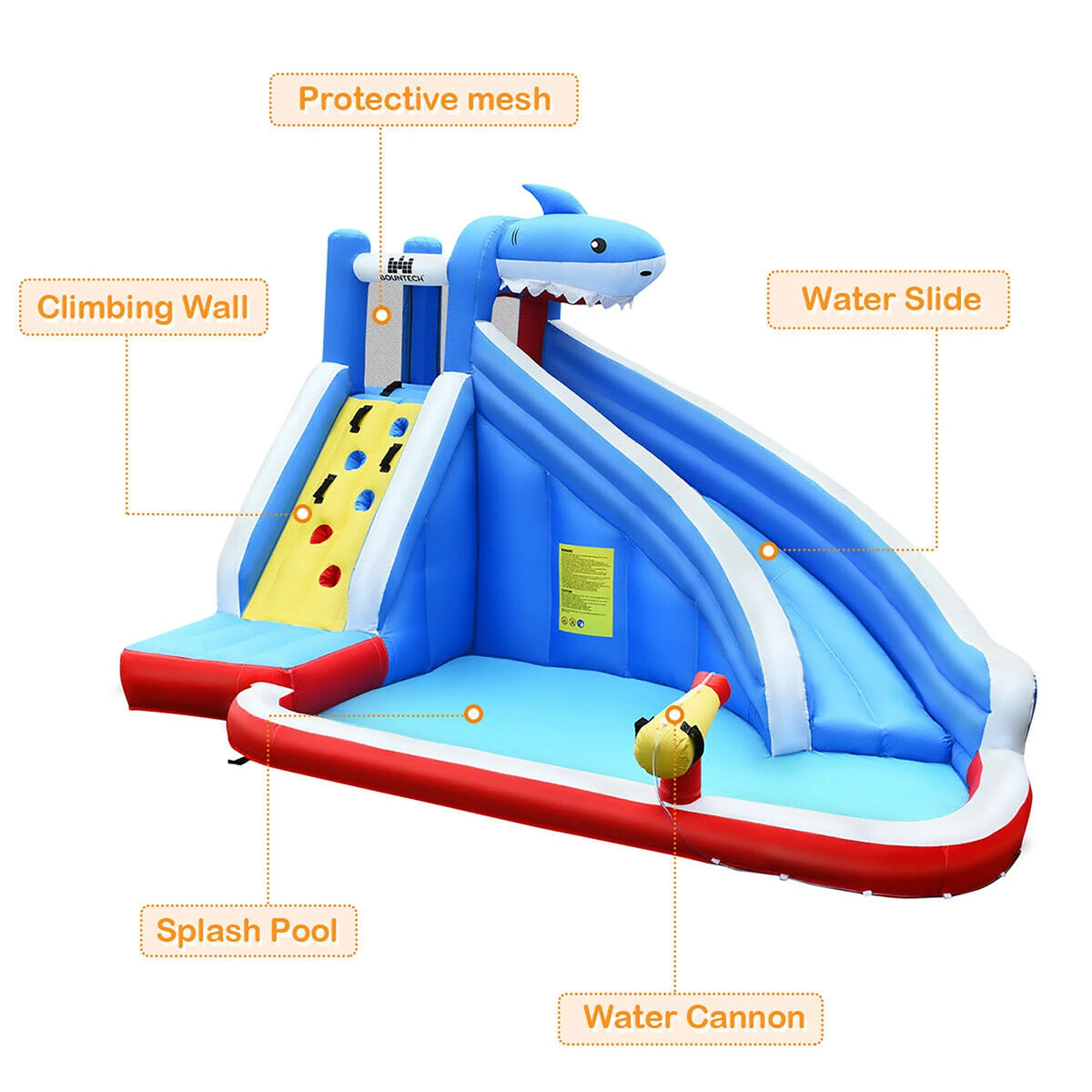 Inflatable Water Slide Bounce House Castle Splash Water Pool J76279