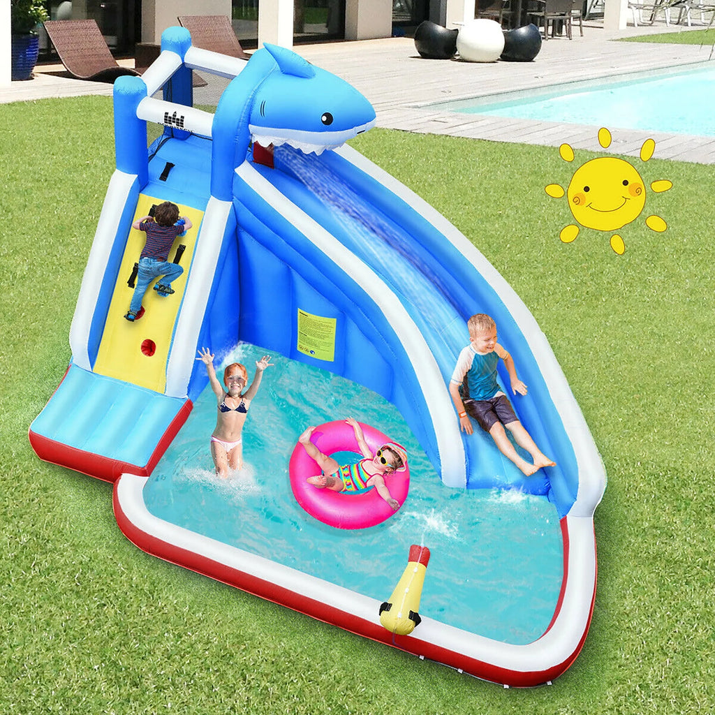Inflatable Water Slide Bounce House Castle Splash Water Pool J76279