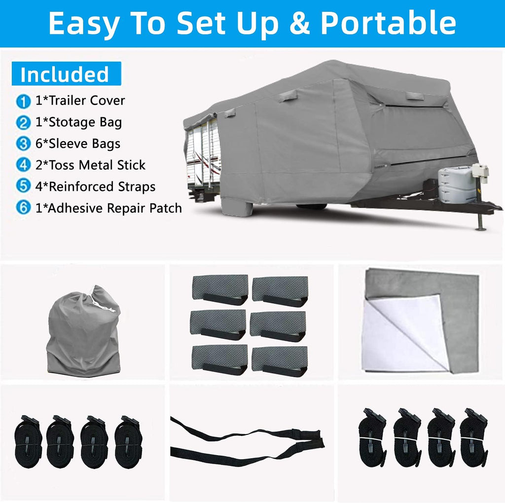 Thick 4 Layers Waterproof Travel Trailer Cover R11196