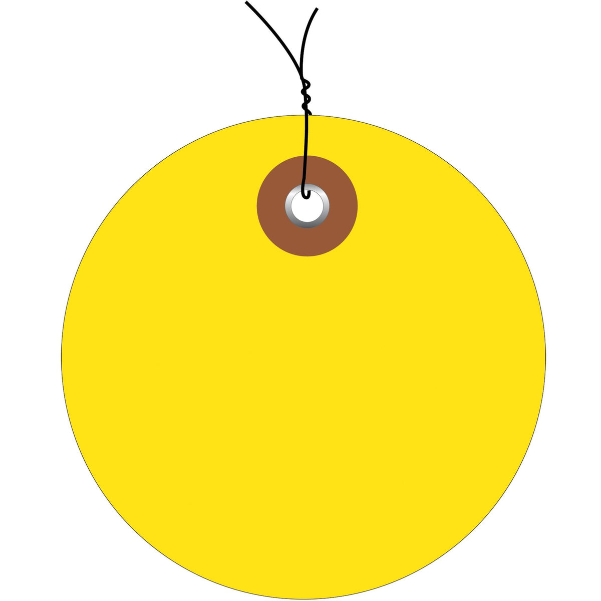 Yellow Plastic Circle Tags 100/Case Z990092