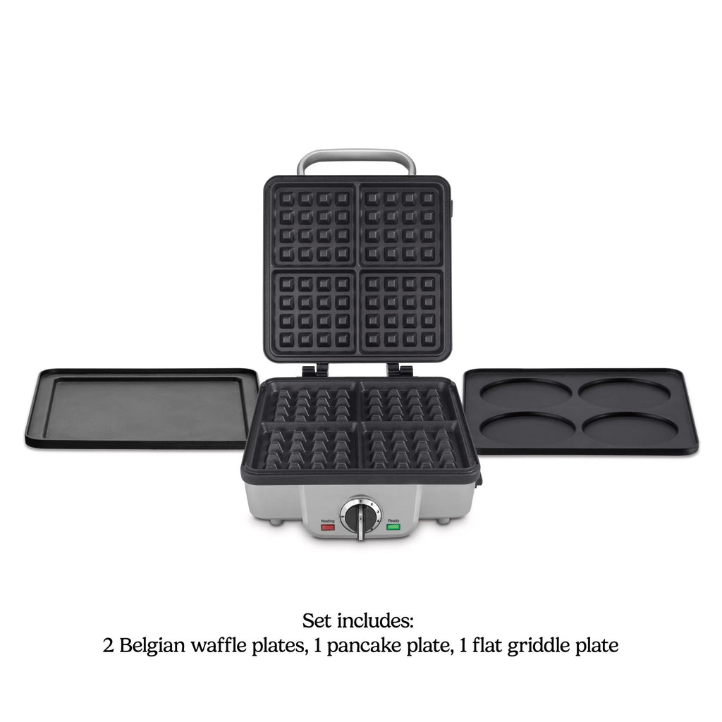 Belgian Waffle Maker with Pancake Plates O56619