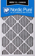 14x25x1 MERV 12 Pleated Carbon AC Furnace Air Filters 12 Pack S1506