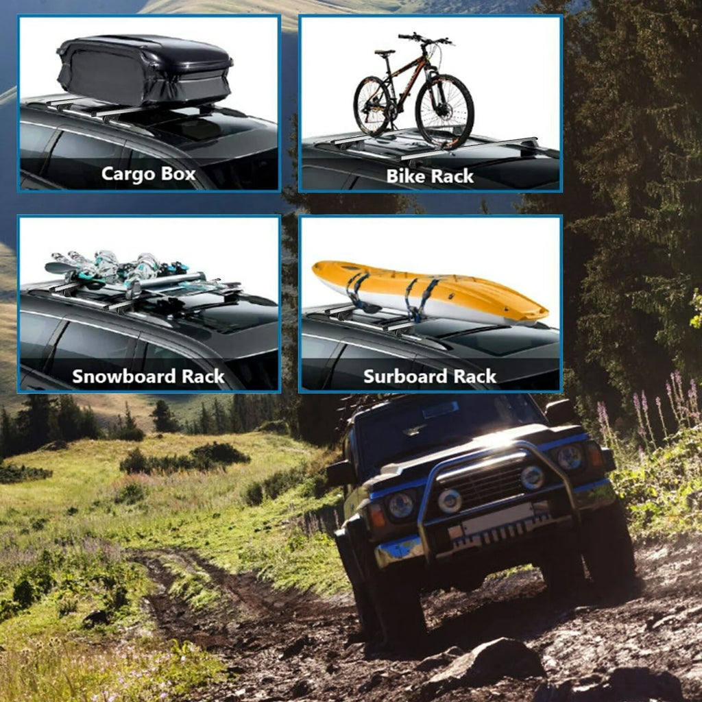 Aluminum Car Top Roof Rack Cross Bar Cargo Carrier F879350