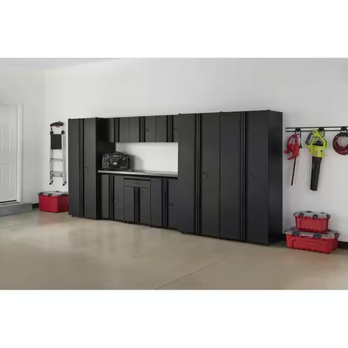10-Piece Welded Steel Garage Storage System in Black U7105