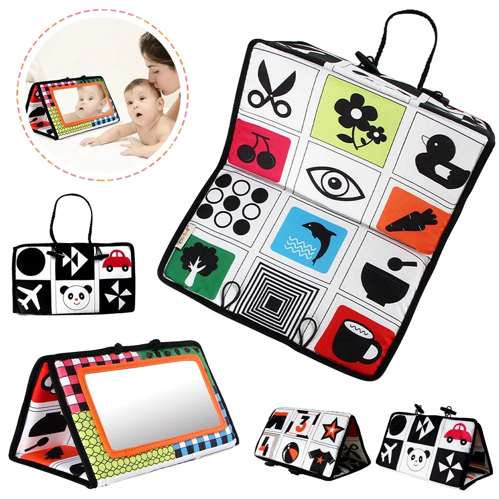 Black and White Tummy Time Floor Mirror D478