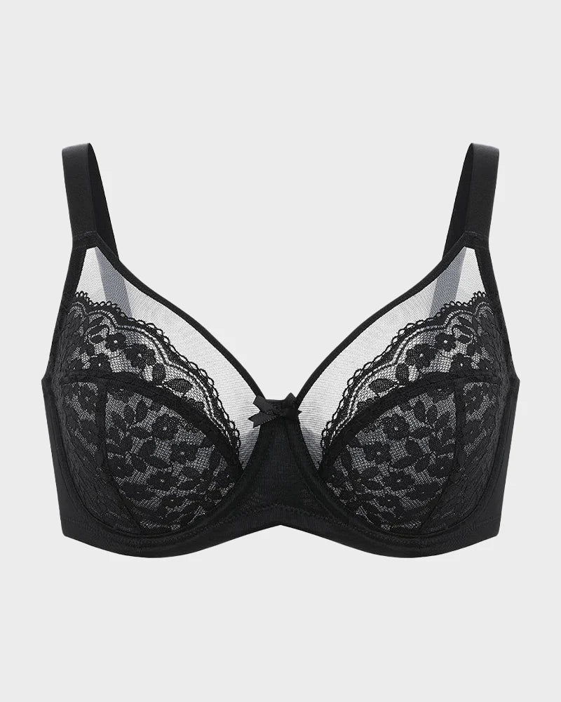 Floral Lace Minimizer Bra Full Coverage H911