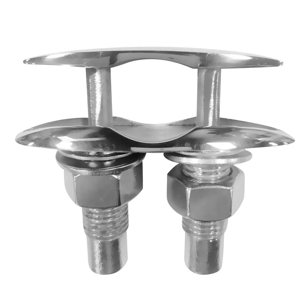 5'' Retractable Boat Marine Stainless Steel Pull up Cleat Flush Mount Lift Hardware Polished R66195