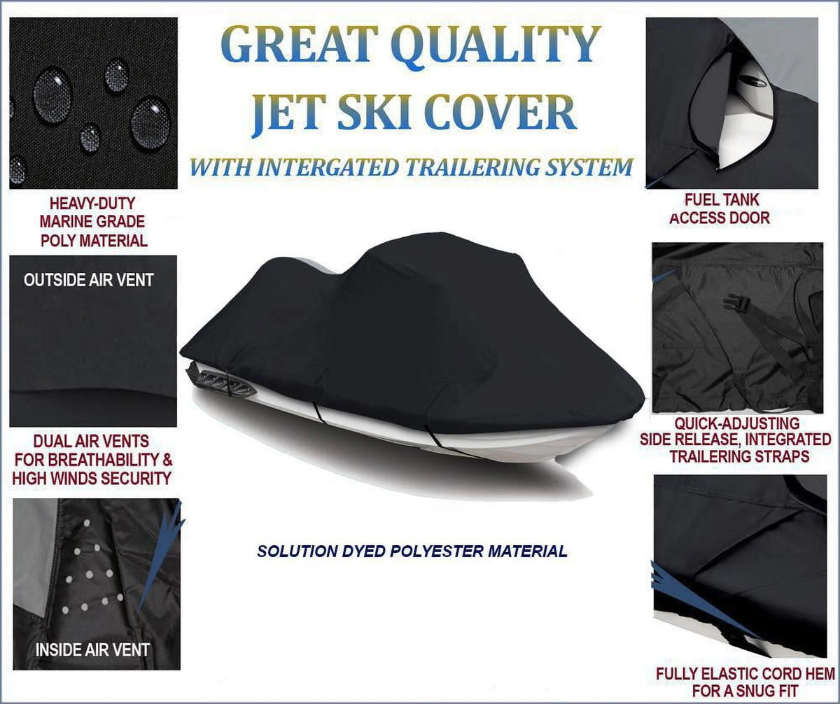 Black 600 Denier Jet Ski PWC Cover B162083