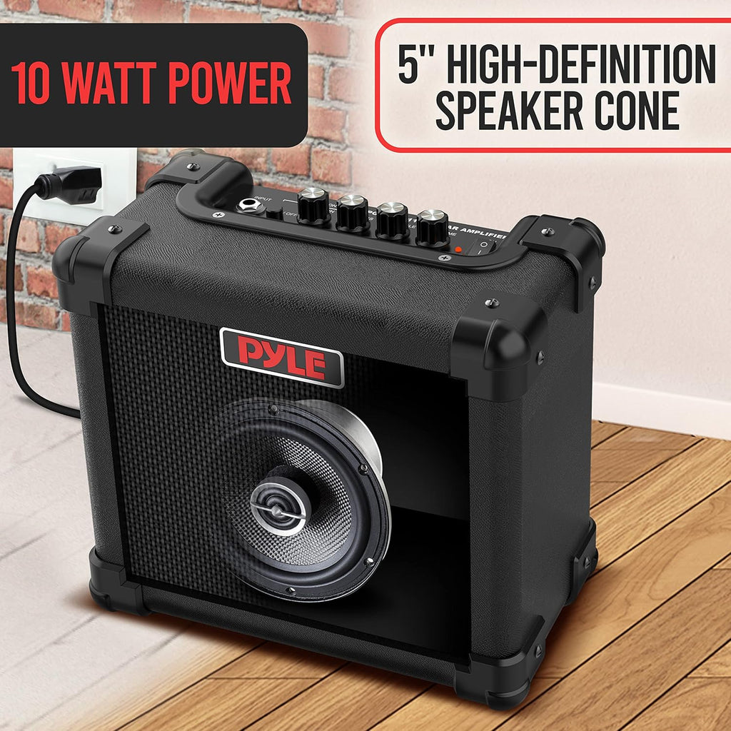 Portable 10 Watt Mini Electric Guitar Amplifier with 5-Inch Speaker, Pack of 2 F875595
