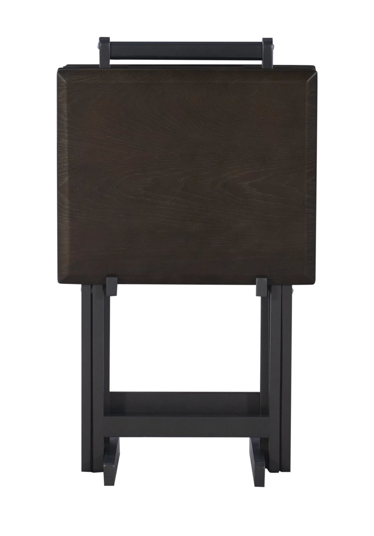 5-Piece Folding Tray Table Set with Stand, Gray P45736