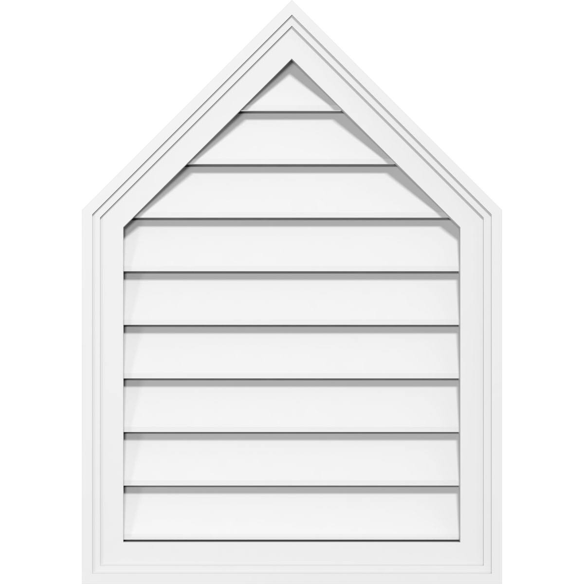 Peaked Top Surface Mount PVC Gable Vent W3711
