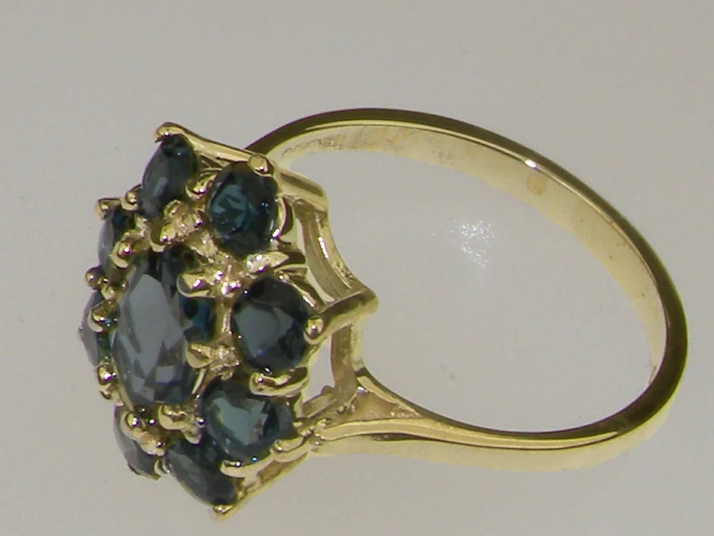 10k Yellow Gold London Blue Topaz Womens Ring M327538