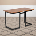 Cherry Computer Desk with Black Metal Frame J993145
