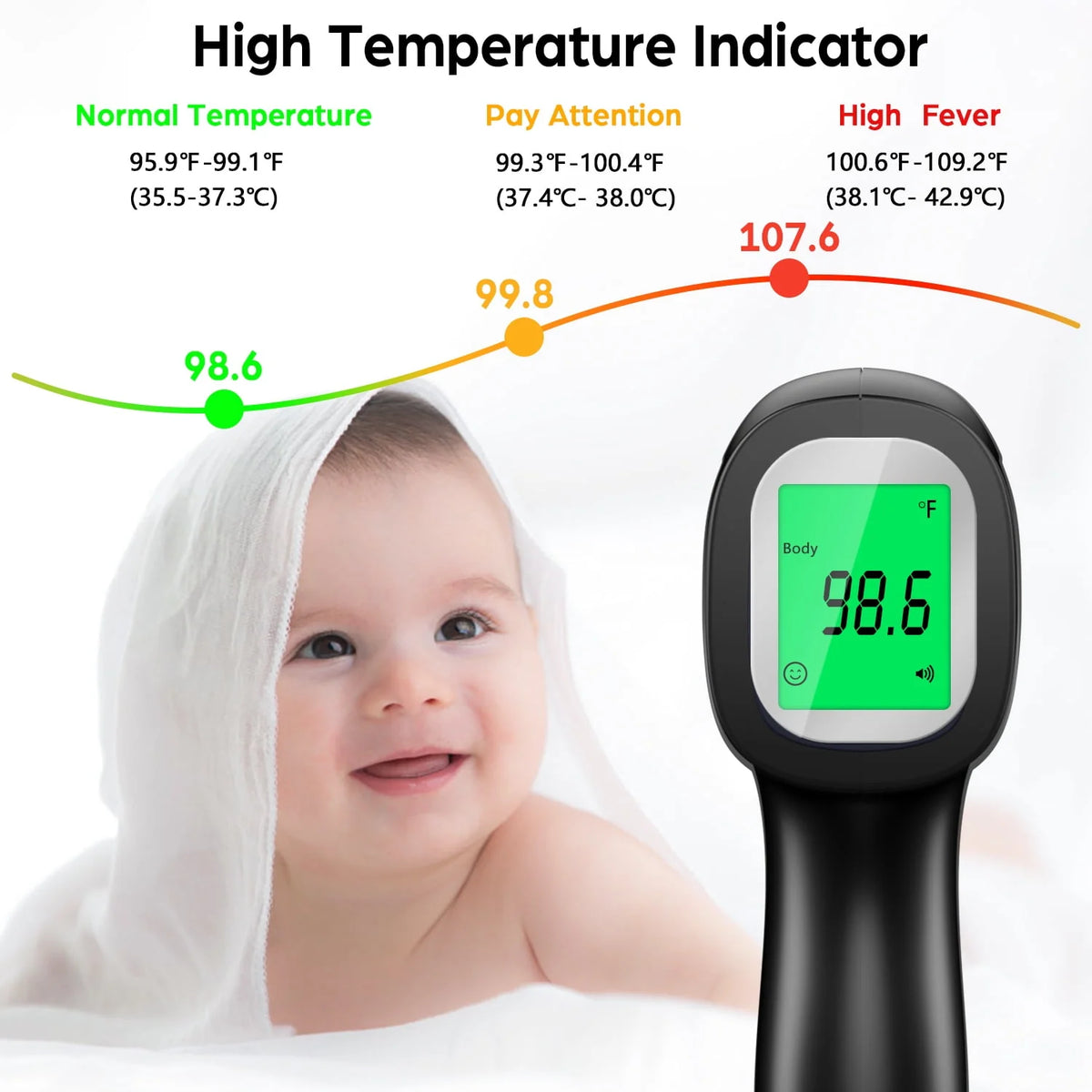 Infrared Digital Forehead Thermometer J51204