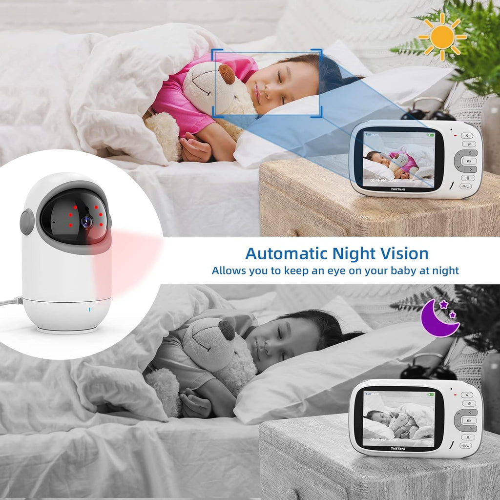 Video Baby Monitor with Camera and Audio, Two-Way Audio, Night Vision F922