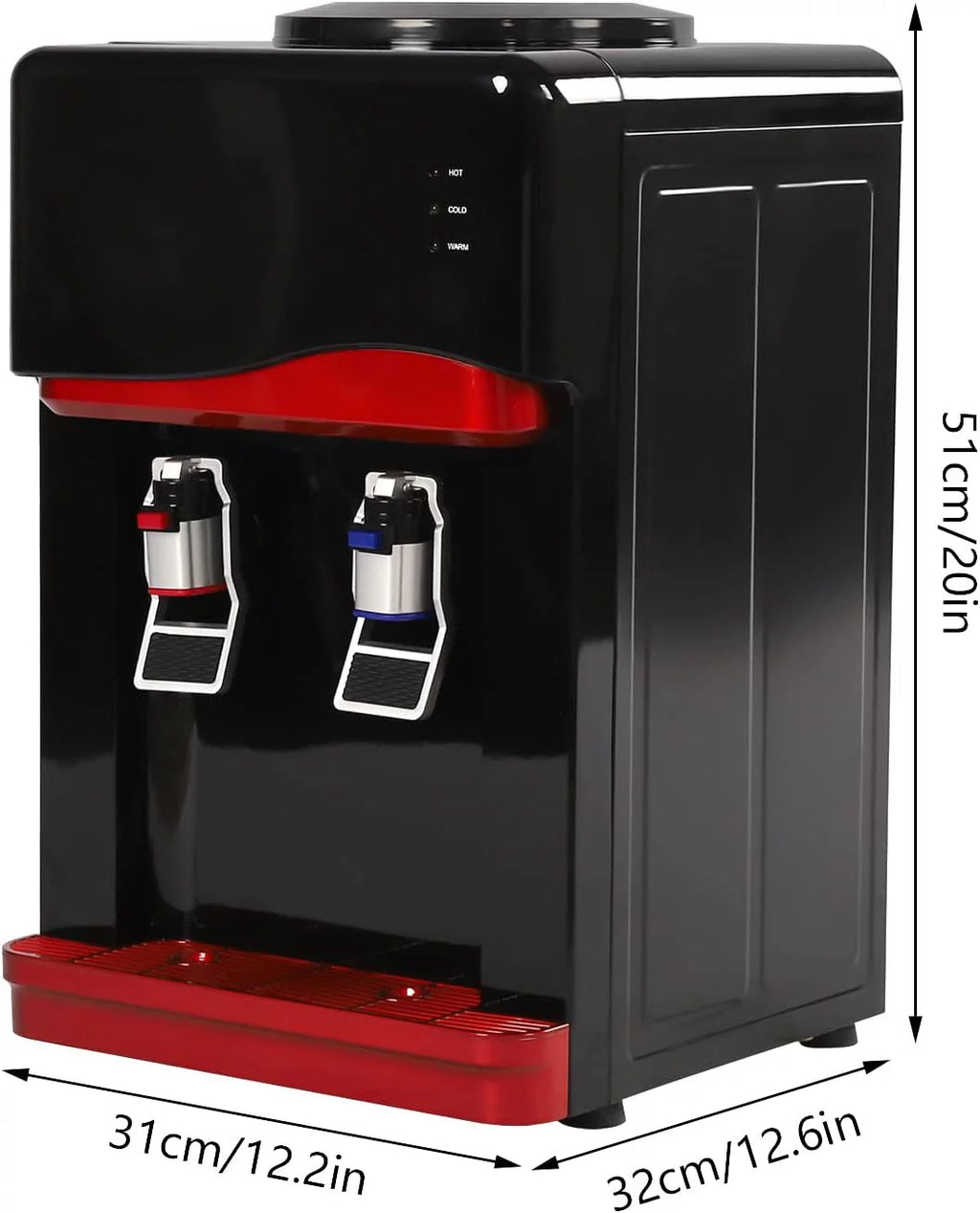 75W Hot and Cold Water Cooler Dispenser with Child Safety Lock A6889