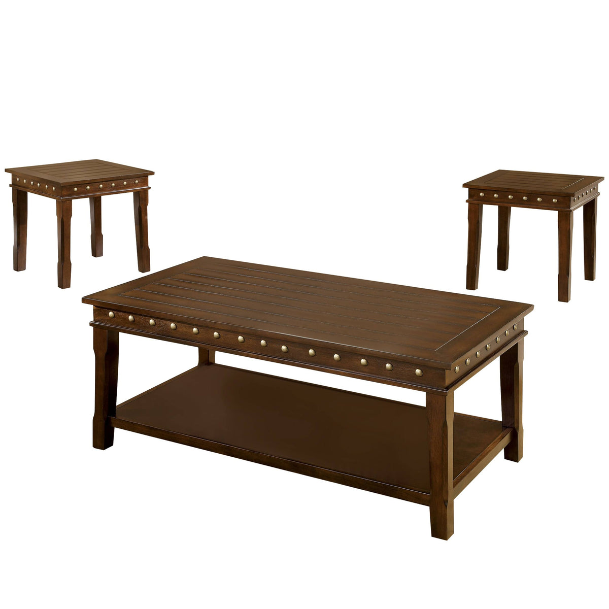 Walnut 3-Piece Accent Table Set Y995