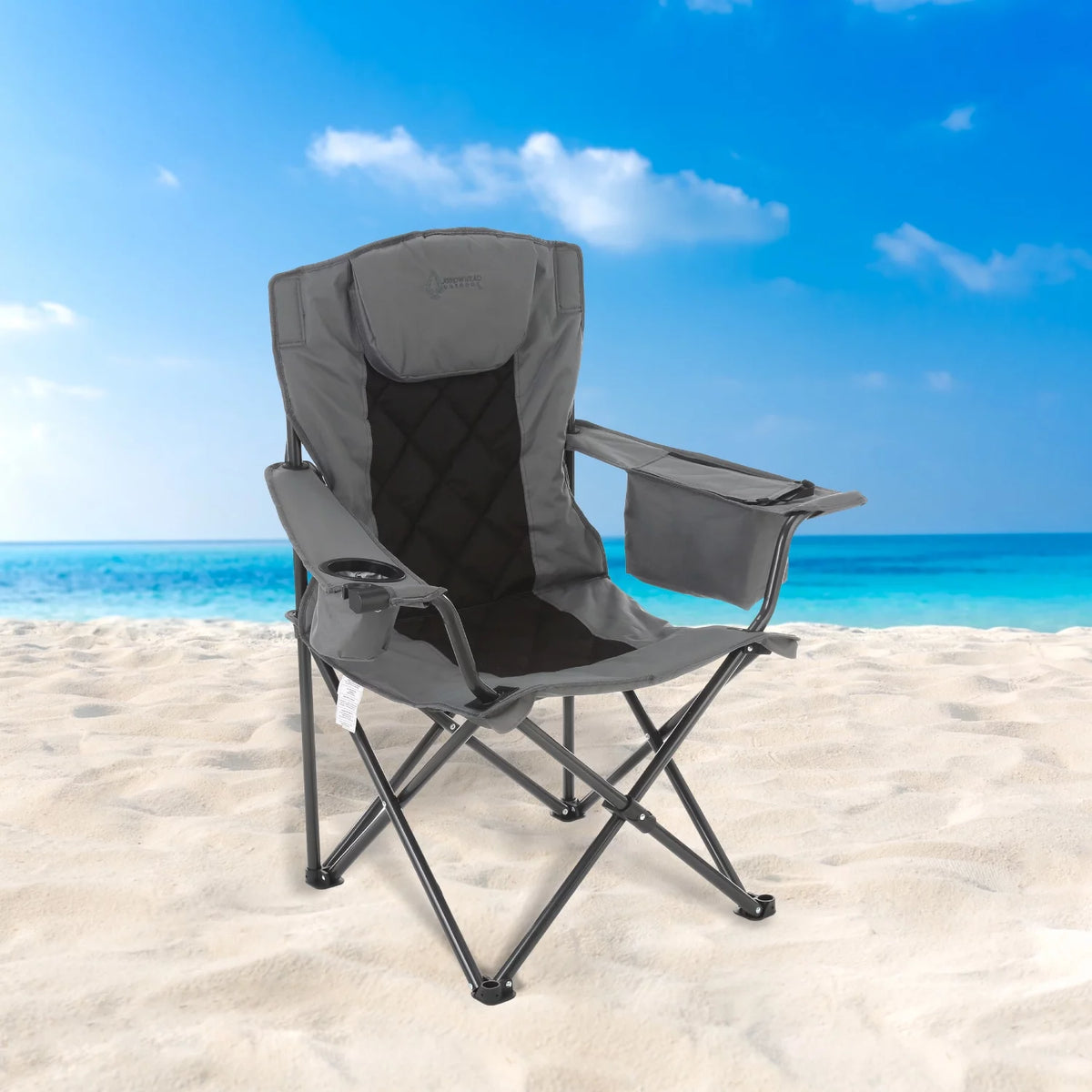 Folding Camping Quad Chair with Cooler and Carrying Bag T49514