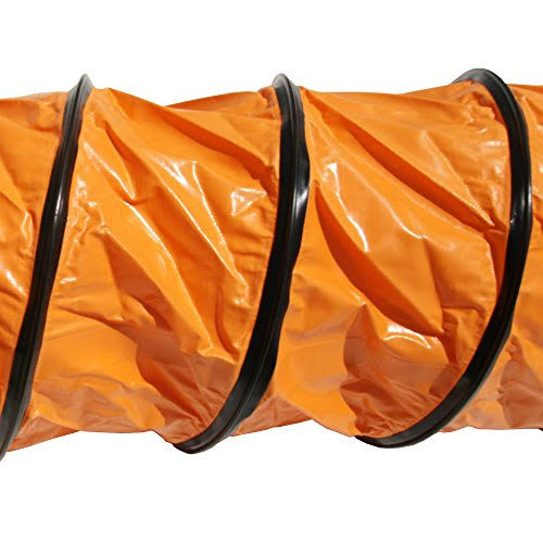 Orange Ventilation Duct Hose, 10x22ID x 25 ft Length Z13291