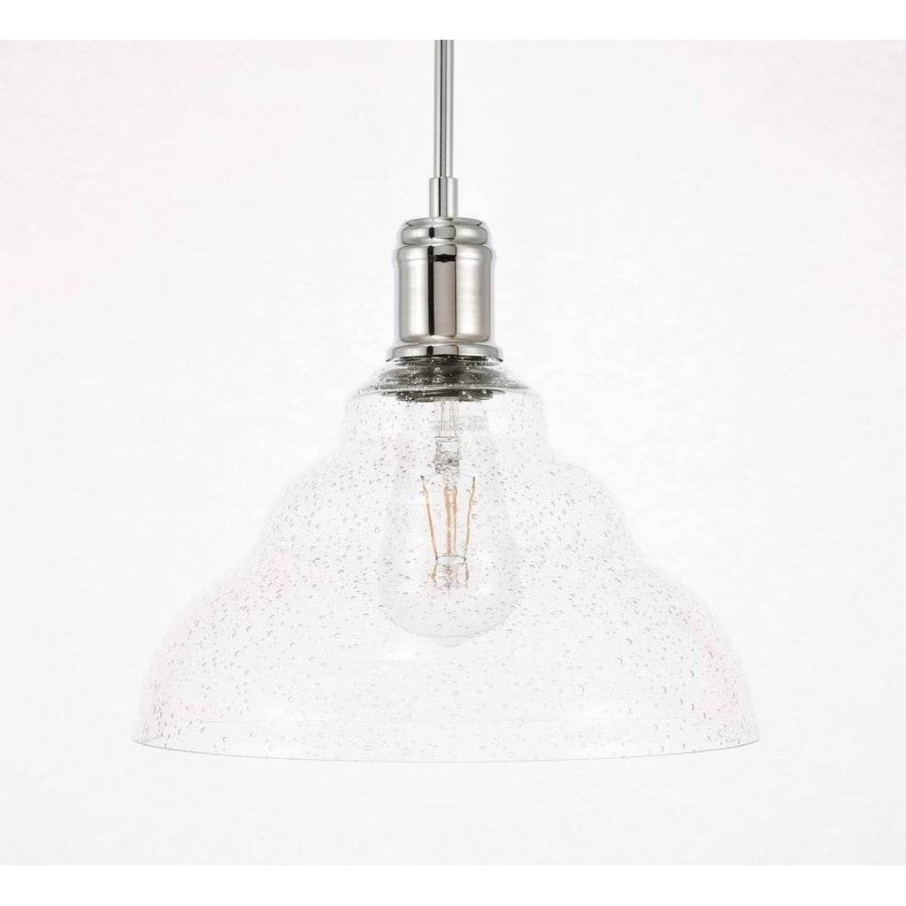 Black Seeded Glass 1-Light Table Lamp V371103