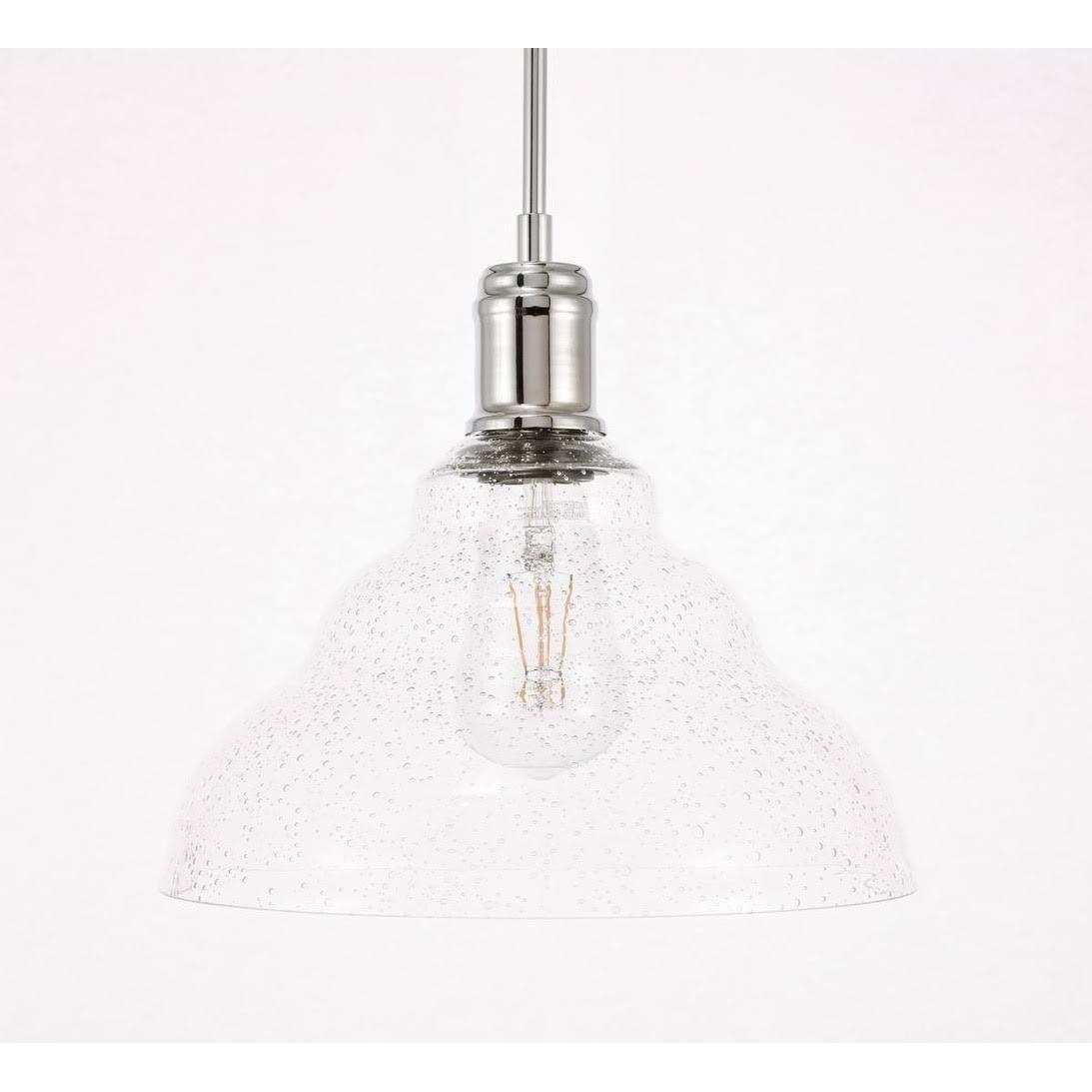 Black Seeded Glass 1-Light Table Lamp V371103