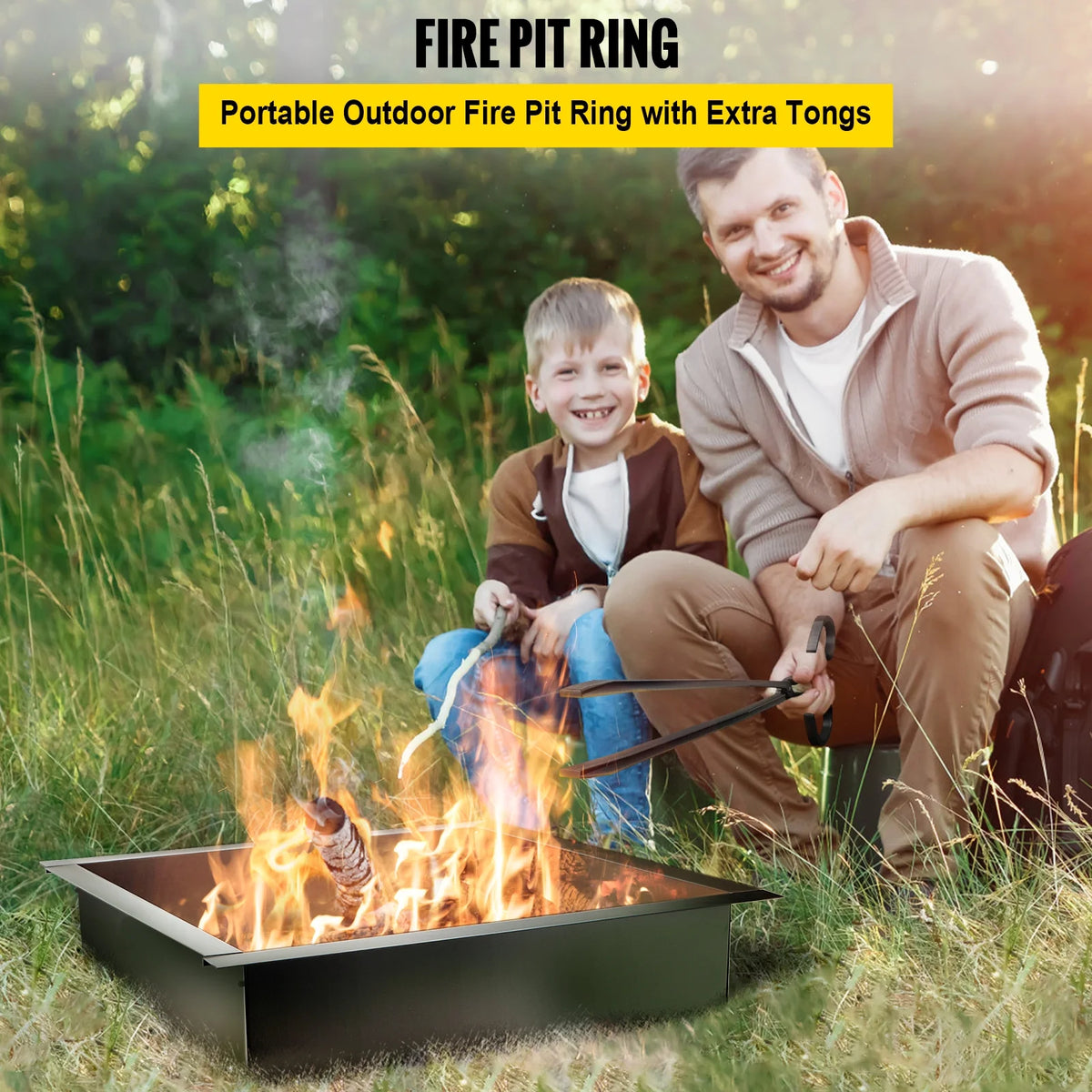 30" Square Heavy Duty Steel Fire Pit Ring C110