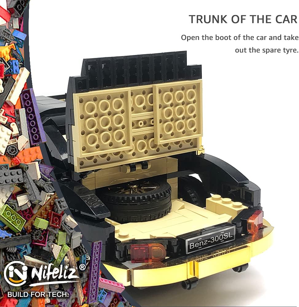 Retro Sports Car Building Blocks Set, 886 Pcs P649
