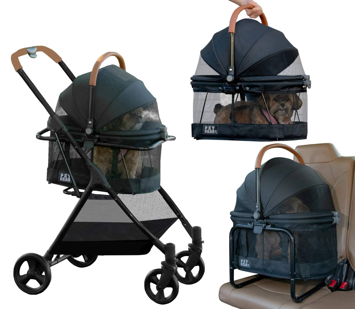 Jet Black Dog & Cat Stroller Y519