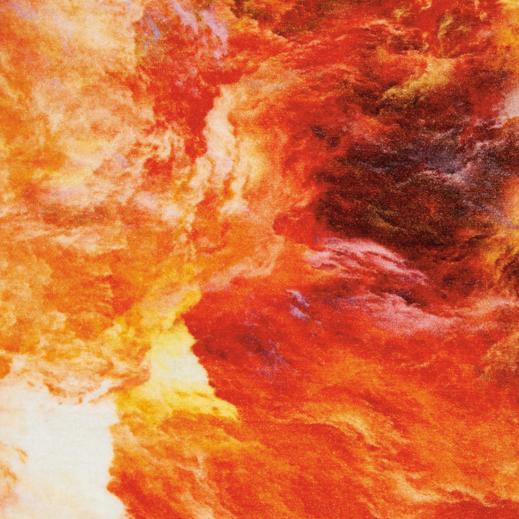 Abstract Red Flame Area Rug R67098