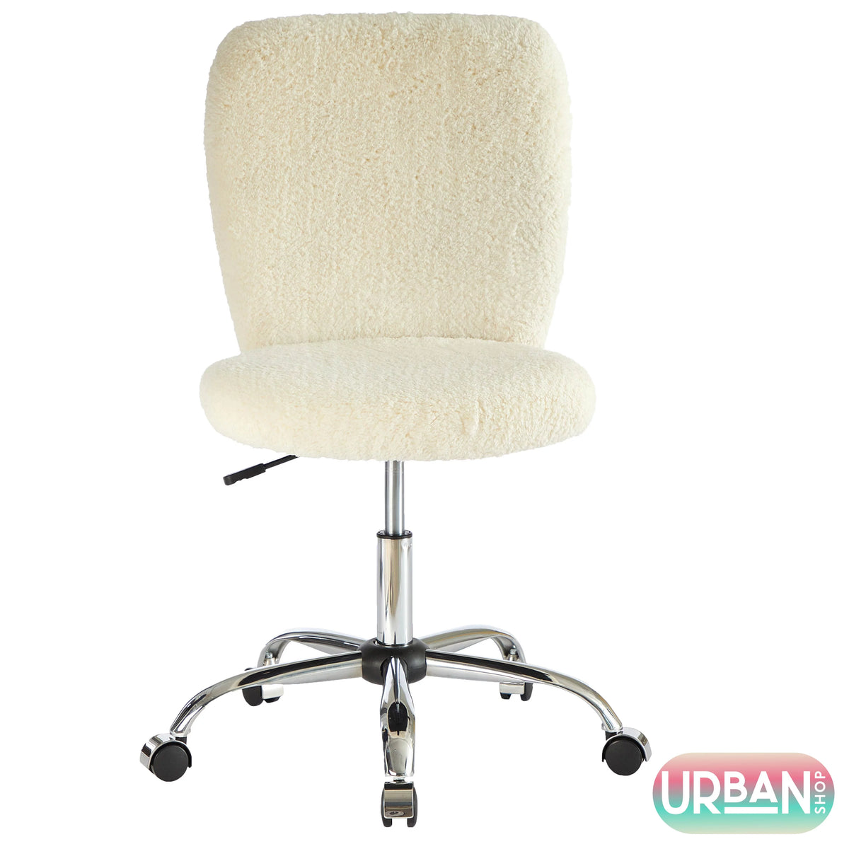 Faux Fur Armless Swivel Office Chair M222