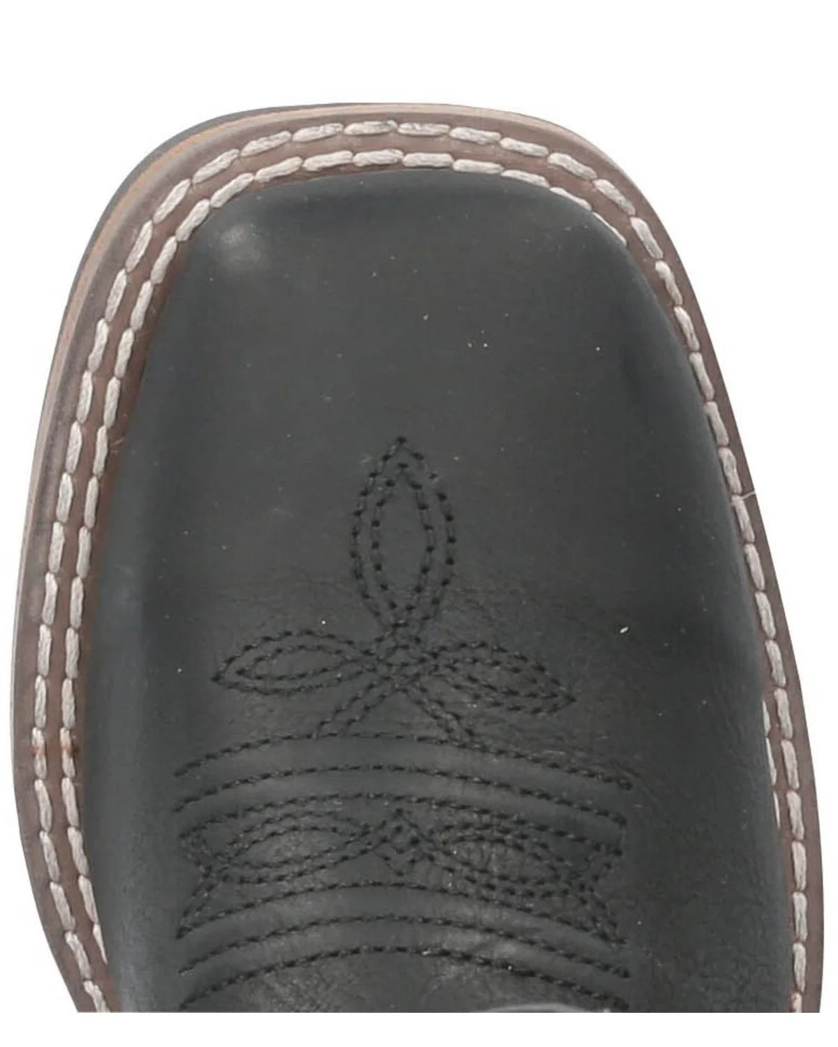 Black Square Toe Western Boot D6680