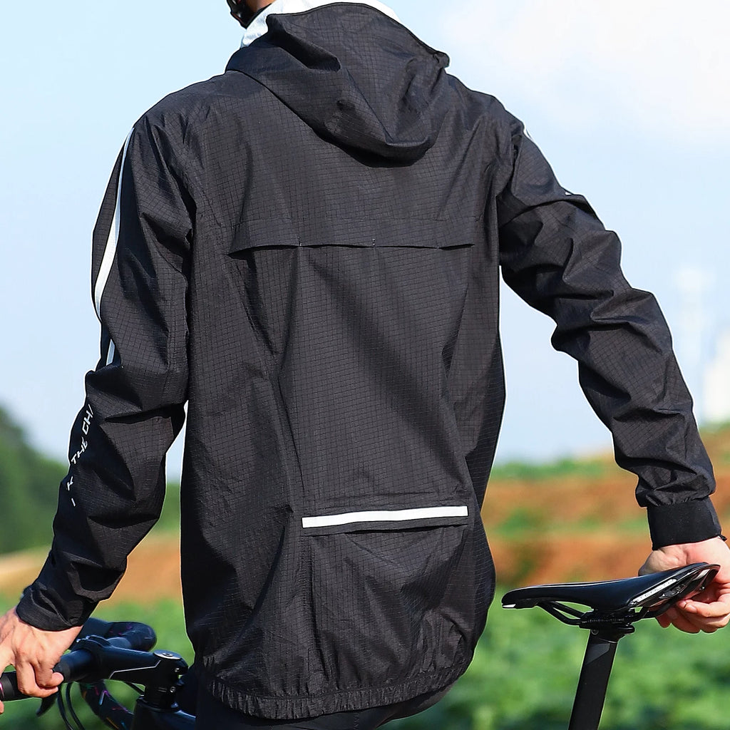 Black Windproof Cycling Jacket S10587
