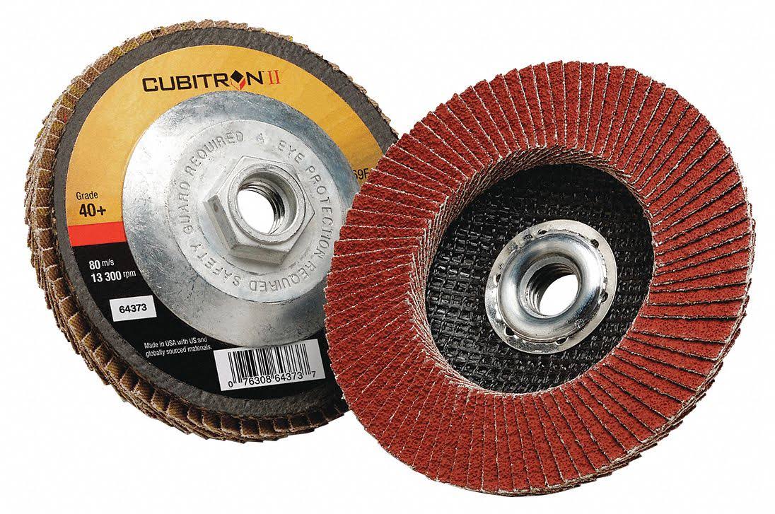 4-1/2 in x 5/8-11 40+ YF-weight Flap Disc, 10 per Case S7193