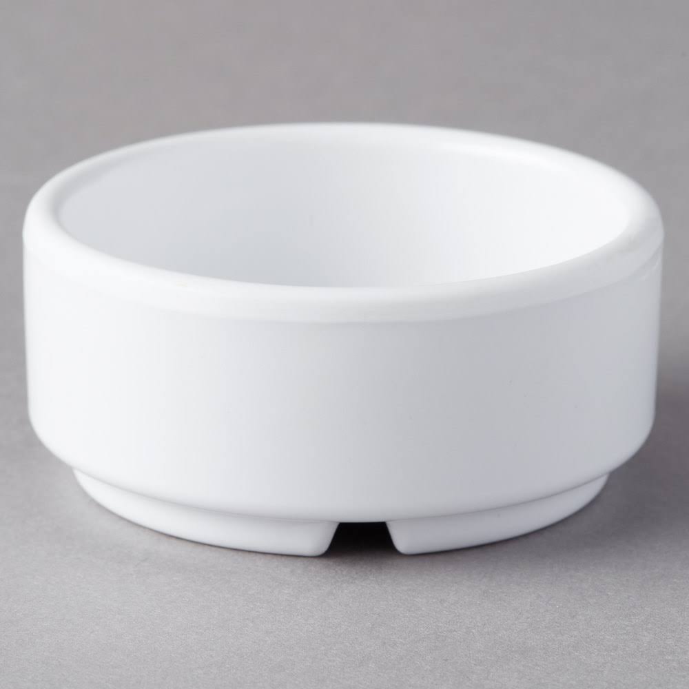 White Melamine 2 oz Straight Sided Ramekin T2477