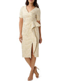 Metallic Knee Length Cocktail Dress A497