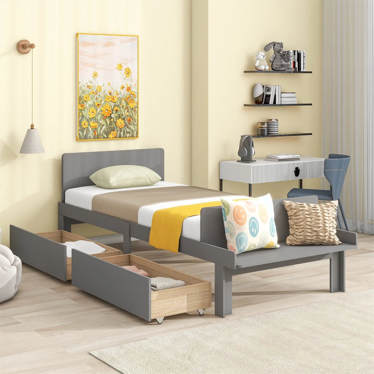 Queen Size Tufted Upholstered Bed Frame N680