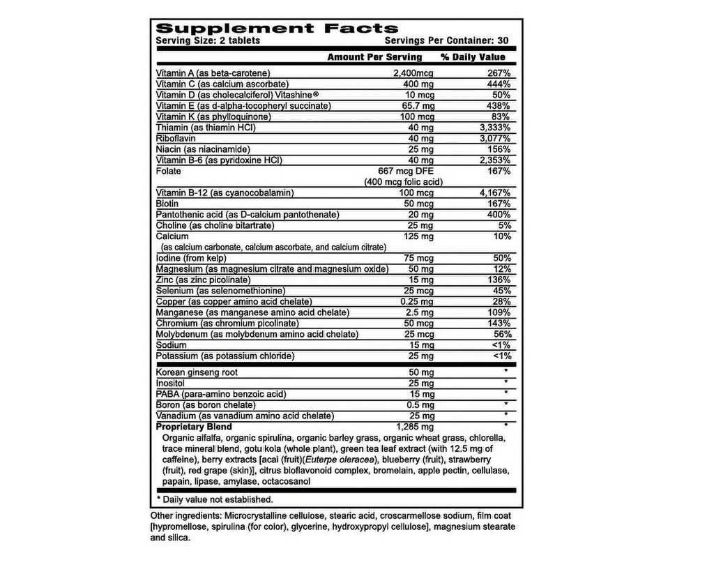 Advanced Multi-Vitamin and Mineral 120 Veggi Tablets F942