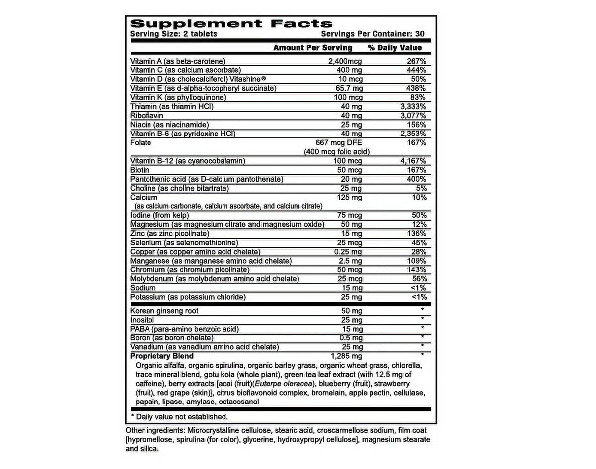 Advanced Multi-Vitamin and Mineral 120 Veggi Tablets F942