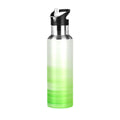 Stainless Steel Water Bottle Gradient Green with Straw Lid Vacuum Insulated Leak Proof Flask 20 OZ F970