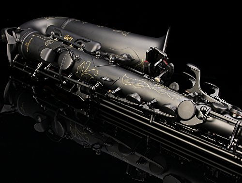 Black Lacquer E Flat Alto Saxophone with Case F654
