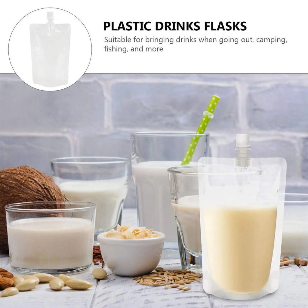 50PCS 100Ml Liquid Stand Bag Leak Proof Drink Packaging Bag Spout Pouch X5943